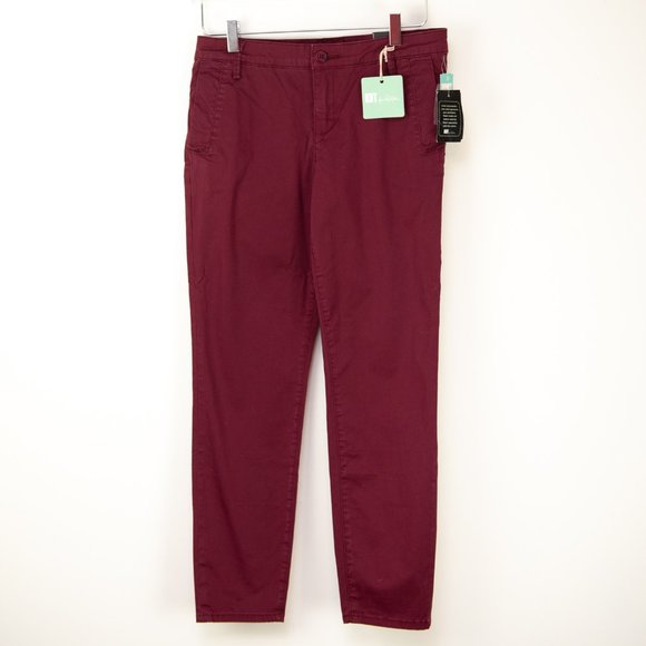 Kut from the Kloth Pants - Kut From The Kloth Annora Pant Ankle Legnth Straight Burgundy Red Size 2 New